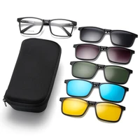 15 polarized magnetic sleeve glasses frame male ultralight myopia square frame female optical prescription sunglasses 12147