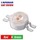 Высокомощный светодиодный чип 1 Вт 3 Вт Красный Зеленый 2*3 Вт двухцветный COB SMD диод для самостоятельной сборки 1 3 6 Вт специальное освещение