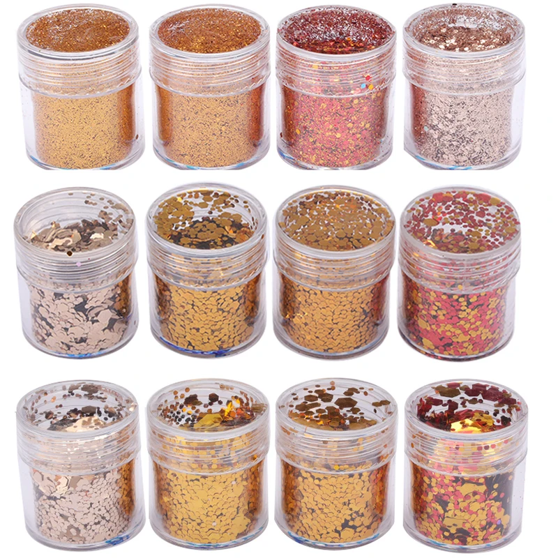 Золотые Блестящие Блестки Рождественская тематика украшения праздничные