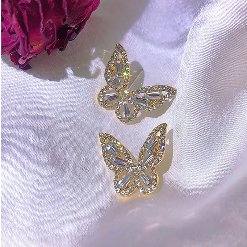 Серьги-подвески женские Crazy Feng с кристаллами и фианитами длинные ювелирные