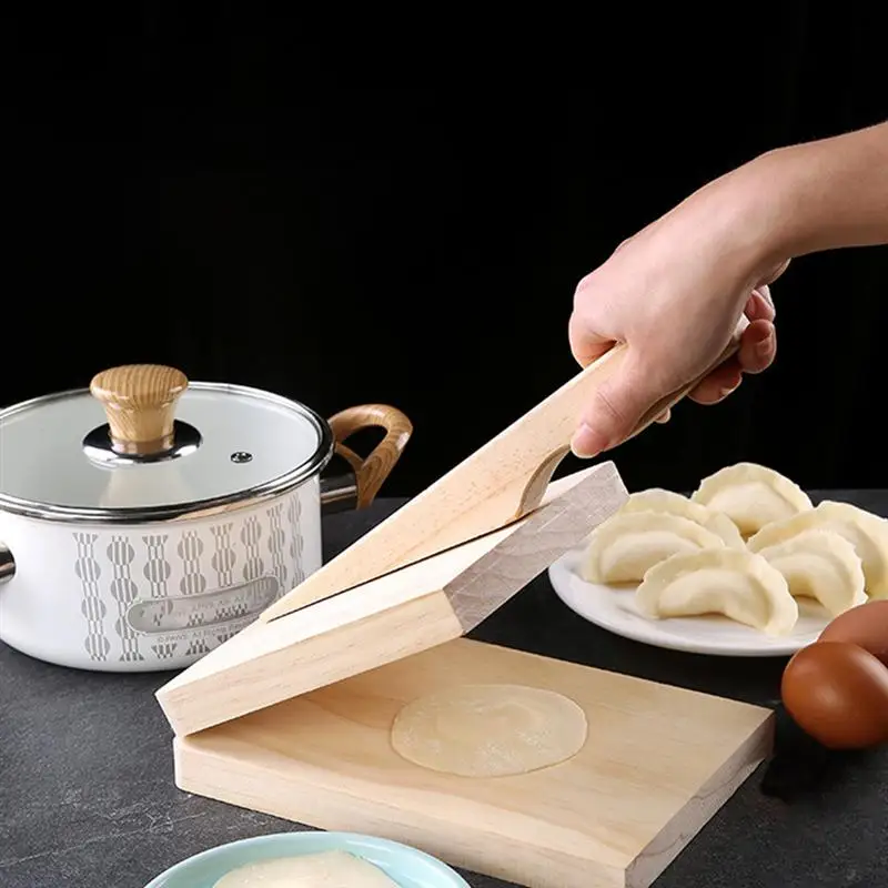 

1pc Practical Reusable Mutifunctional Dough Presser Wooden Dough Pressing Tool For Home Restaurant Hotel Kitchen Accessories