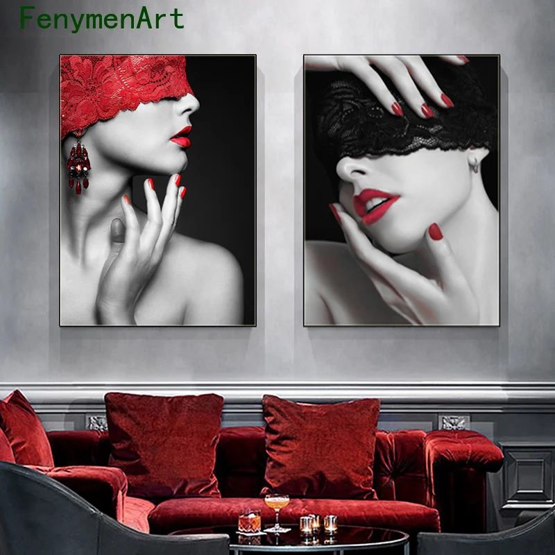 

Sexy Woman Poster Modern Portrait Photography Wall Art Picture Luxury Woman Canvas Painting for Living Room Interior Home Decor