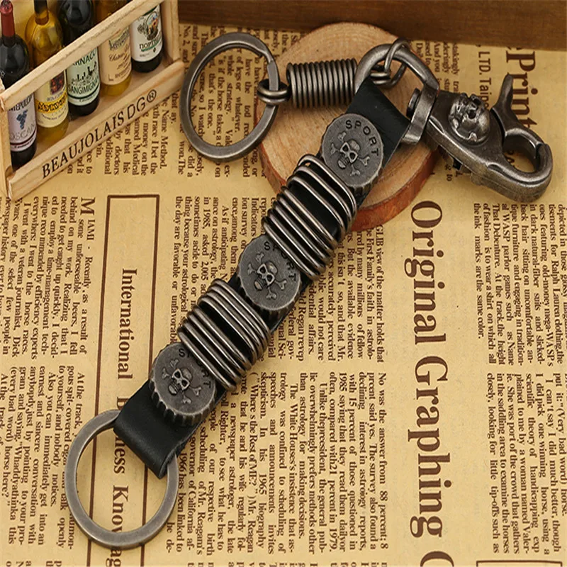 Ретро Брелок с металлической надписью кожаный брелок буквой и пряжкой
