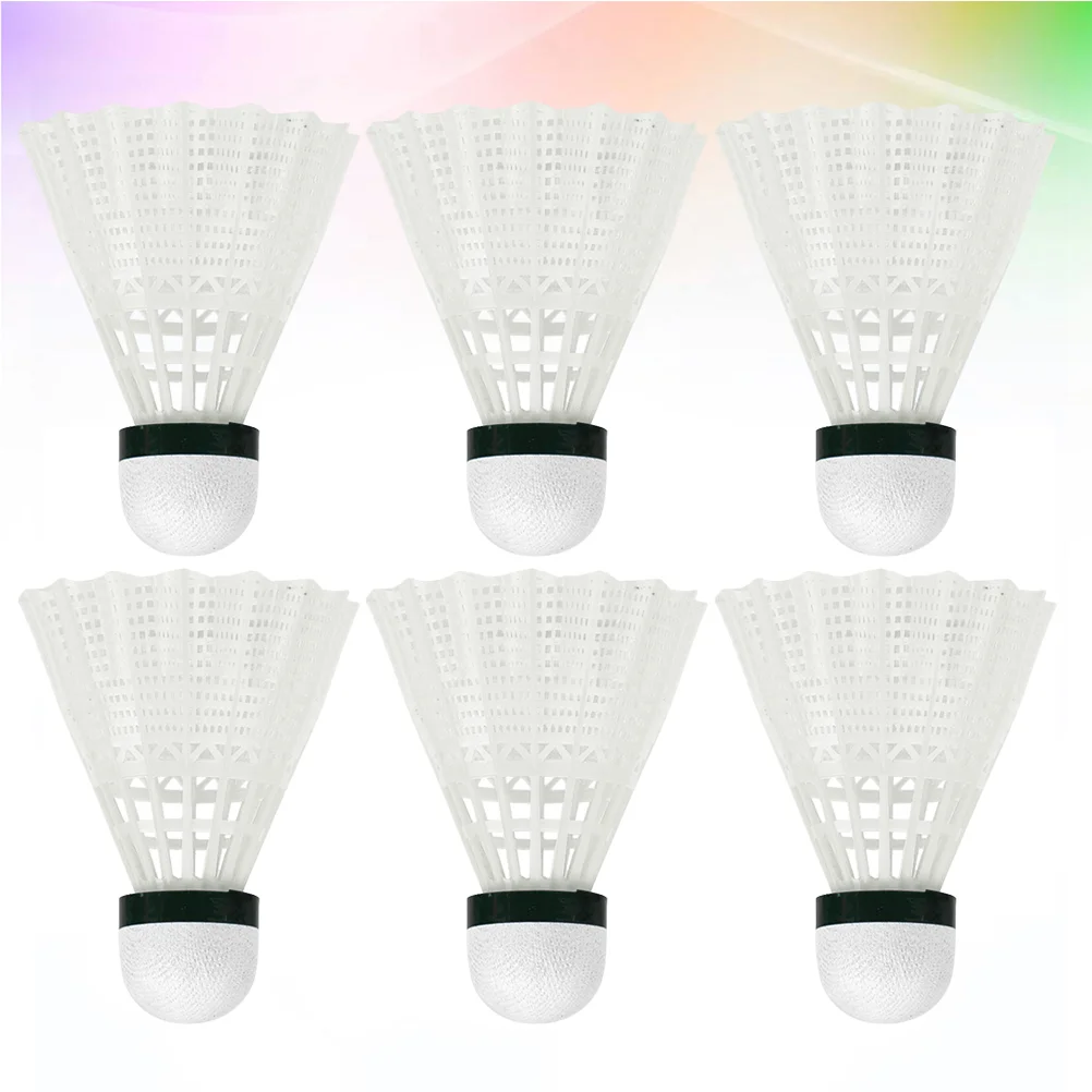 

6 шт., нейлоновые воланы для бадминтона