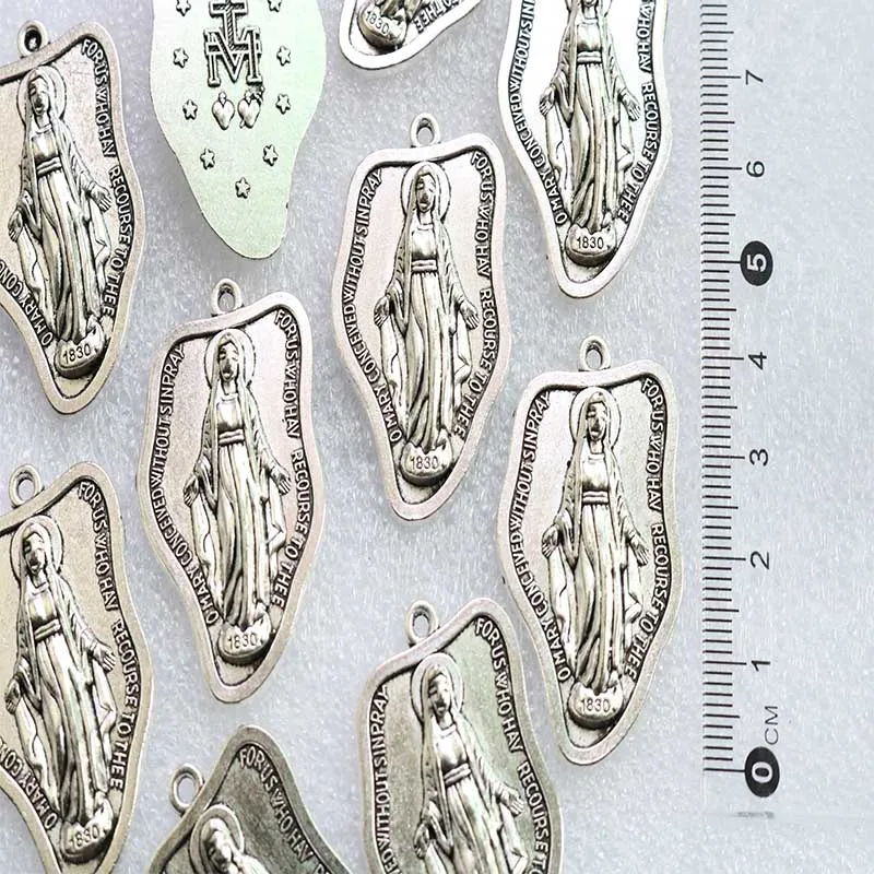 Медальон Дева Мария мини медальон Синяя Католика винтажное ожерелье аксессуары