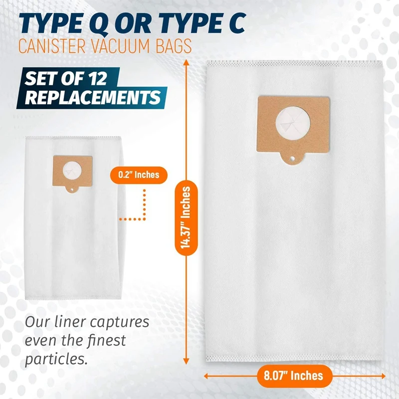 

Promotion!12 Premium Replacement Vacuum Bags for Kenmore Canister C/Q 50555, 50557 50558 & Panasonic Type C-5 Vacuum Cleaner Par