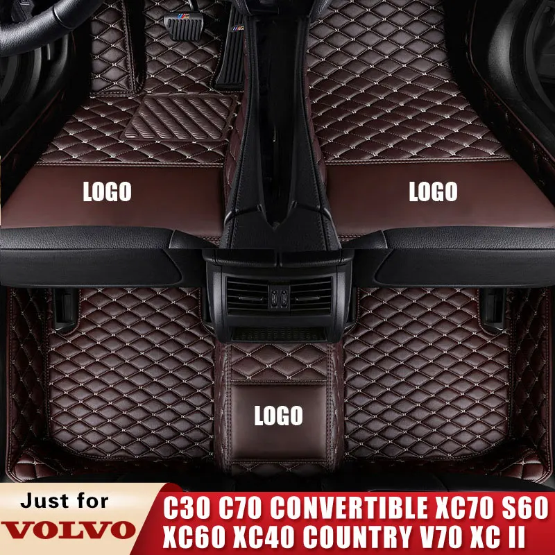 

Пользовательские автомобильные коврики для Volvo C30 C70 Кабриолет xc70 S60 XC60 XC40 пересекающиеся страны v70 xc II универсал хэтчбек коврики для ног