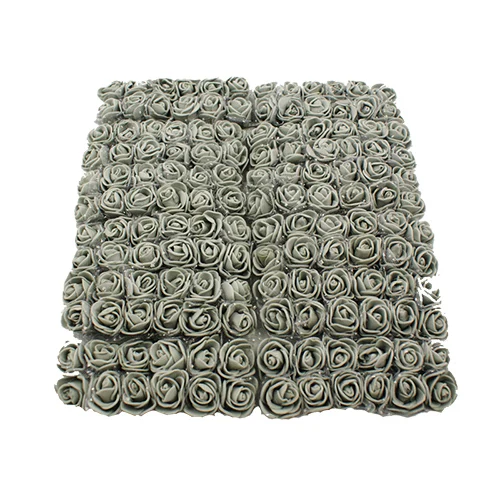 gray 12/36/72/144 ПК msj 2 см Искусственный цветок розы пены, украшение из искусственных цветов для семьи Свадебная вечеринка украшения поддельные роза цветы из пены с цветочным рисунком - Цвет: gray