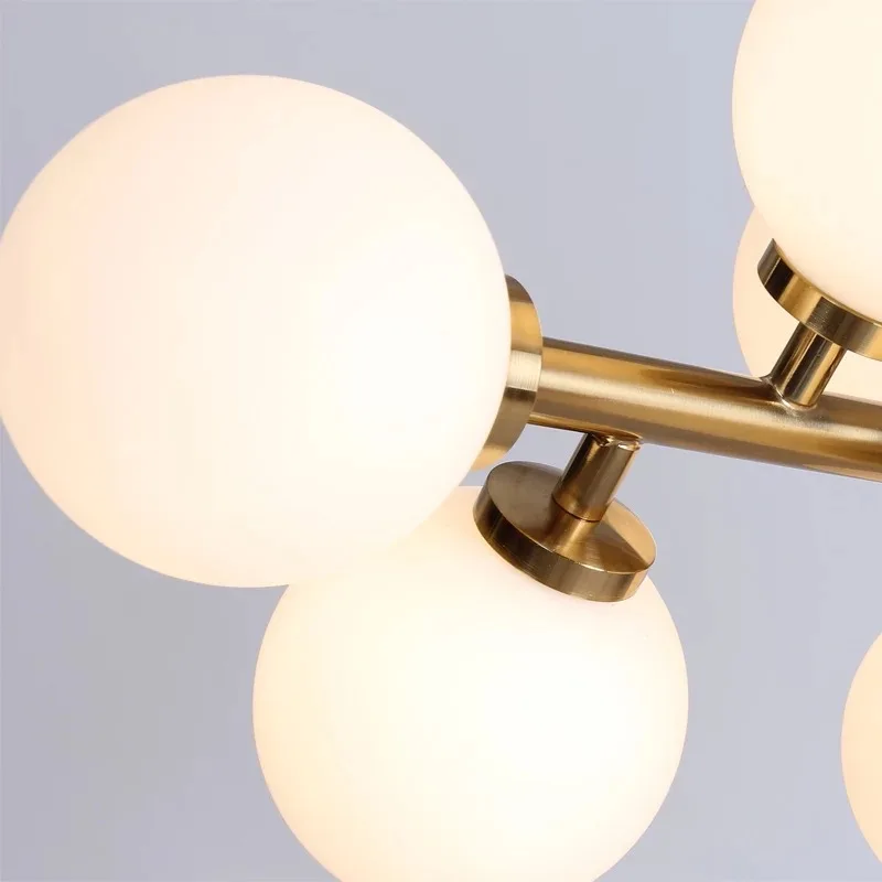 Подвесной светильник в стиле постмодерн креативный Золотой лофт с 16 лампочками