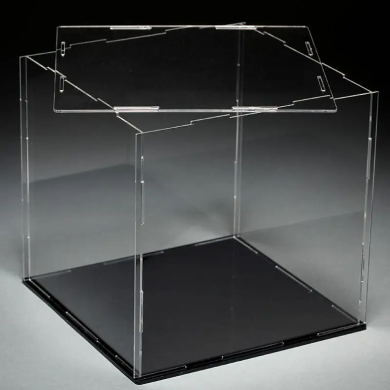 

Black Base Clear Acrylic Showcase Dustproof Model Toy Display Case Action Figures Collectibles Show Box