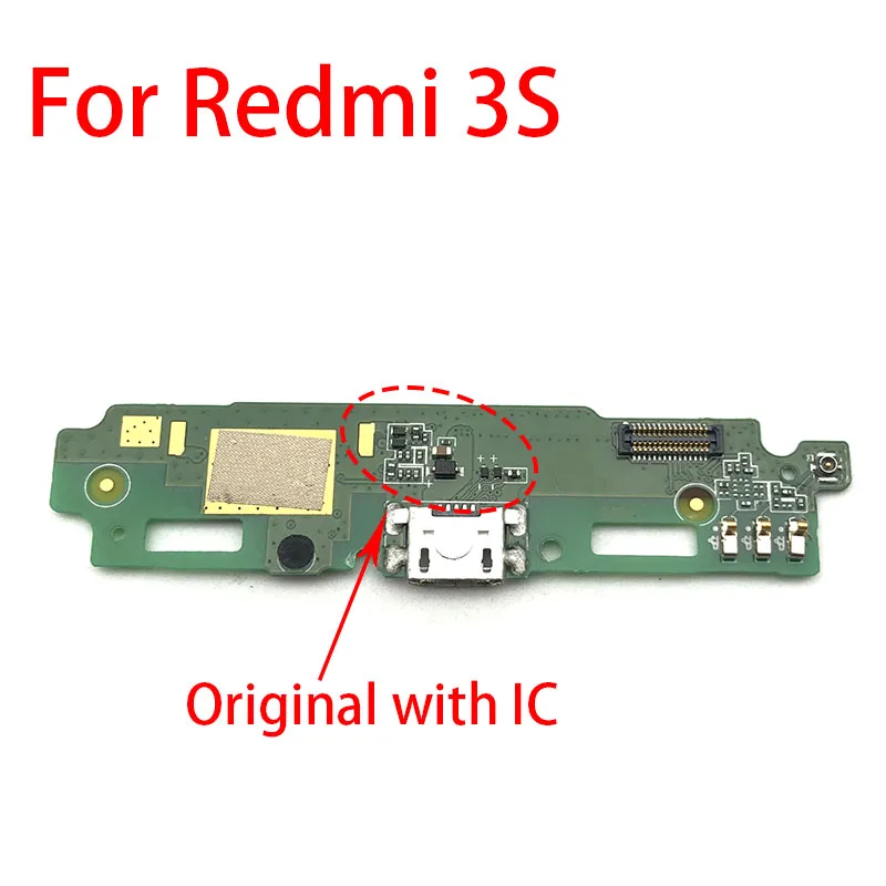 Redmi 3S Original Для Xiaomi Redmi 3 3S 4X зарядная док-станция порт USB зарядное устройство разъем PCB микрофон микрофонная плата гибкий ленточный кабель - Цвет: Redmi 3S Original