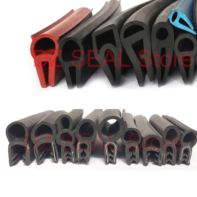 U образная черная резиновая уплотнительная лента 1 метр верхняя пузырьковая