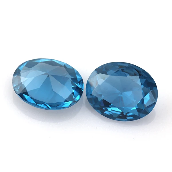 5 шт. номер 120 овальные синтетические синие корундовые бусины 6*8 мм для