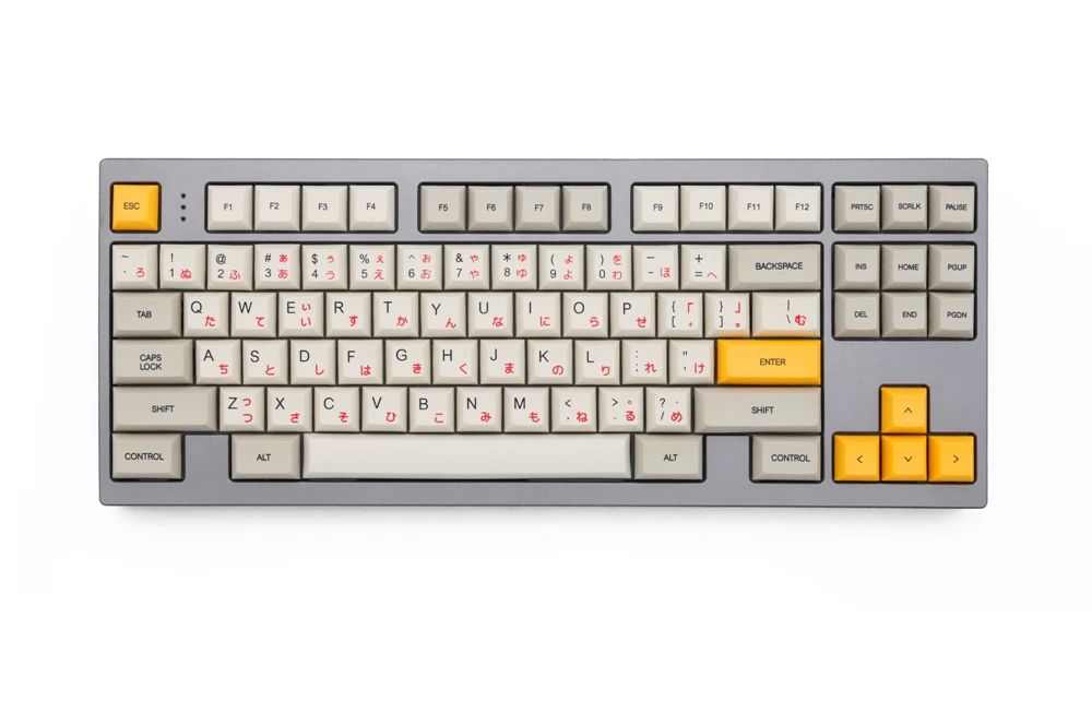 Набор ключей dsa profile Dye Sub 1980 ретро клавиатура из ПБТ пластика бежевая серая желтая