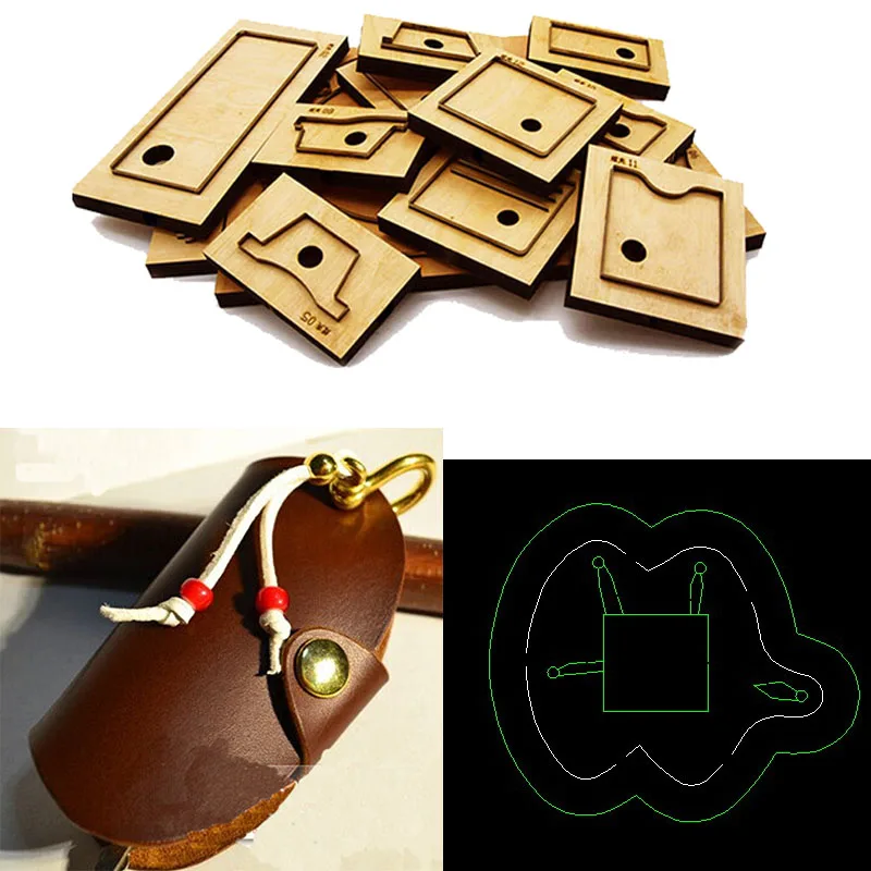 

Japan Steel Blade wooden dies DIY leather Car key case wallet die cutting knife mould set hand punch tool template 8.5X4.5CM
