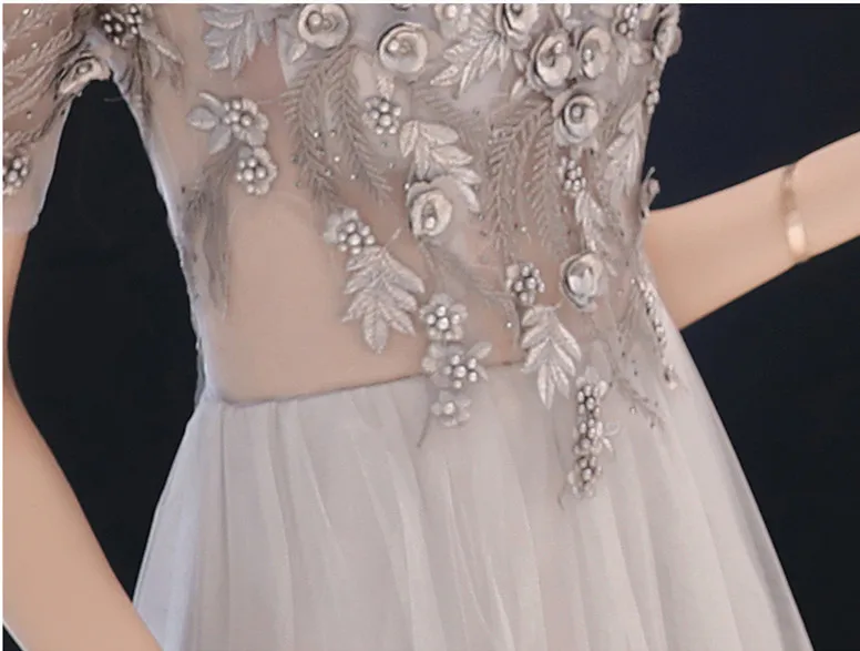 Красивое Эмили 2020 очаровательное вечернее платье с высоким воротом и коротким