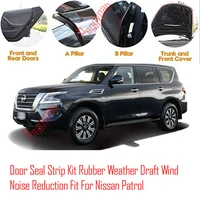 door seal strip kit self adhesive window engine cover soundproof rubber weather draft wind noise reduction fit for nissan patrol