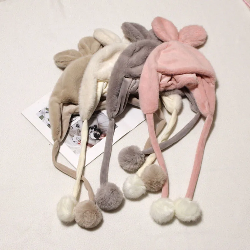 Фибоначчи новинка 2019 Lmitation мех кролика мягкие теплые животные шапки уши для сцены