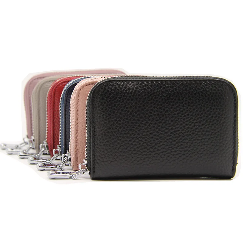 

Unisex Genuine Leather Credit Card Holders Organ Female Card Case ID Holder Rfid Wallet Women Business Cardholder Organizer Coin