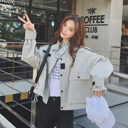 

Женская куртка из хлопка, теплая удобная свободная куртка с шапкой, новинка 2019