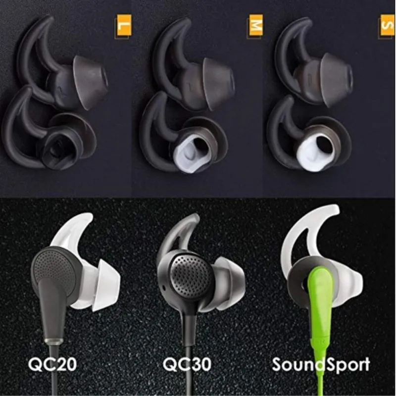 Силиконовые сменные шумоизоляционные наушники от Bose Soundsport беспроводные QC20 QC30 SIE2