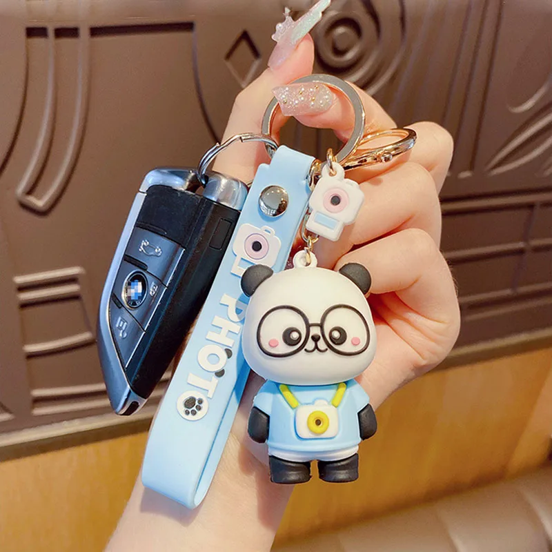 Креативный милый брелок для ключей с камерой в виде панды трендовый мультяшный