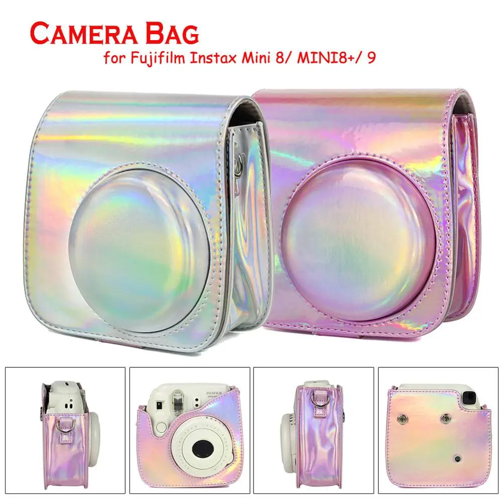 Чехол для мини камеры в стиле ретро из искусственной кожи с плечевым ремнем Instax