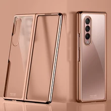 For Samsung Galaxy Z Fold 3 5G Case Phantom Plating Clear Transparent PC Hard Back Cover Capa for Samsung Z Fold 2 Fold3 Fold2