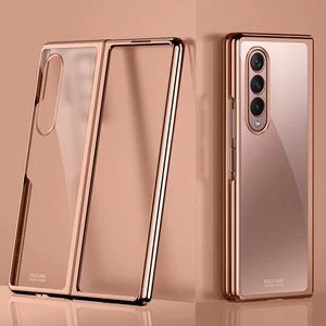for samsung galaxy z fold 3 5g case phantom plating clear transparent pc hard back cover capa for samsung z fold 2 fold3 fold2 free global shipping