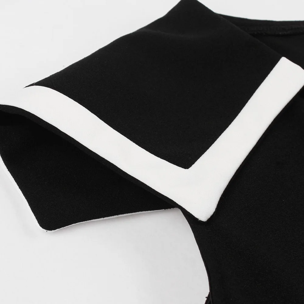 Wipalo/черное модное элегантное женское платье с матросским воротником и