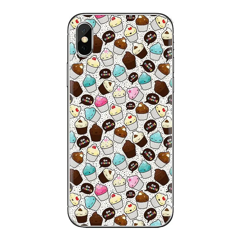 Кексы в космосе для samsung Galaxy S3 S4 S5 Mini S6 S7 Edge S8 S9 S10 Plus Note 3 4 5 8 9 прозрачные мягкие