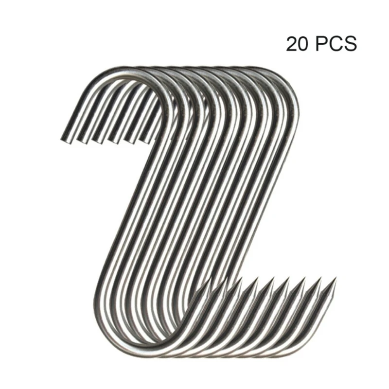 

Крючок мясника из нержавеющей стали с острым наконечником, 20 шт.