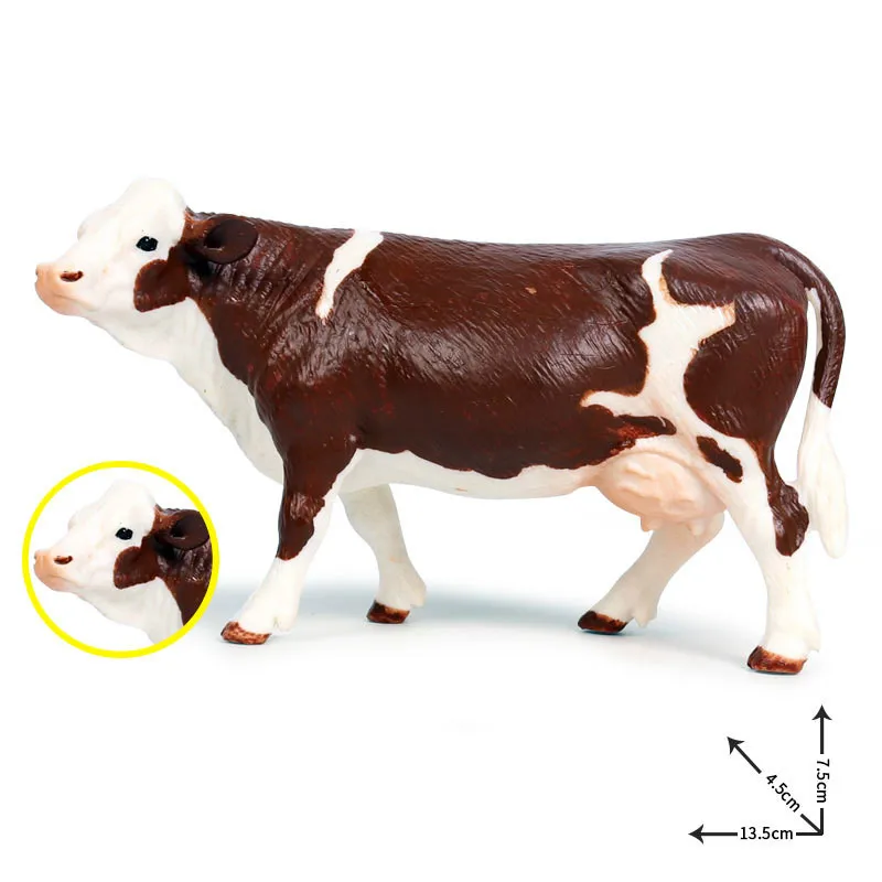 

Simulated Animal Dairy Cow Model Solid Emulation Action Figure Learning Educational Kids Toys for Boys Simmental Holstein Cow