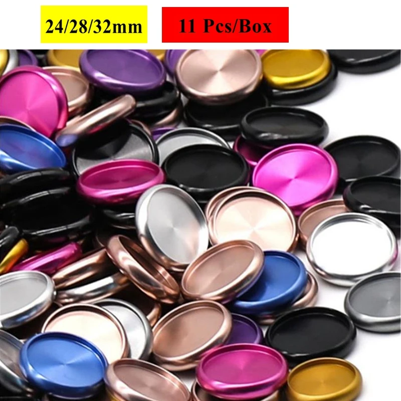 

11 Pcs/Box 24/28/32 mm Luxury Metal Disc Binder for Notebook/Planner Diy Loose Leaf Binder Rings Notebook Accessorries CX19-008