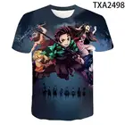 Аниме футболка, рассекающий демонов, Kimetsu No Yaiba, косплей, футболка большого размера для мужчин, женщин, детей, Kamado Tanjirou Nezuko, классный меч