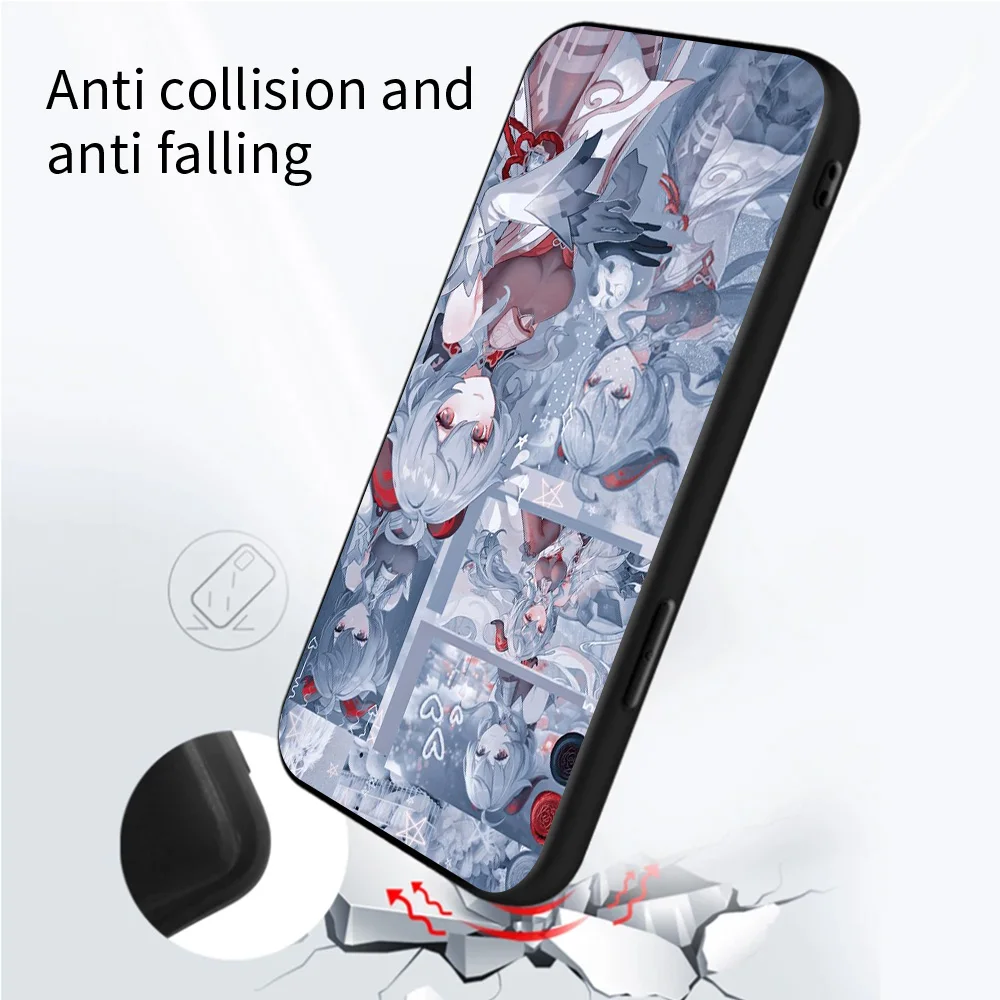 Hot Anime Genshin Impact Case for iPhone 11 13 Pro Cover 12 XR 7 8 Plus X XS Max SE 2020 Shell | Мобильные телефоны и