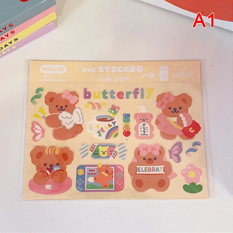 

Bear Sticker DIY Scrapbook Base Collage Mobile Computer Diary Happy Plan Gift