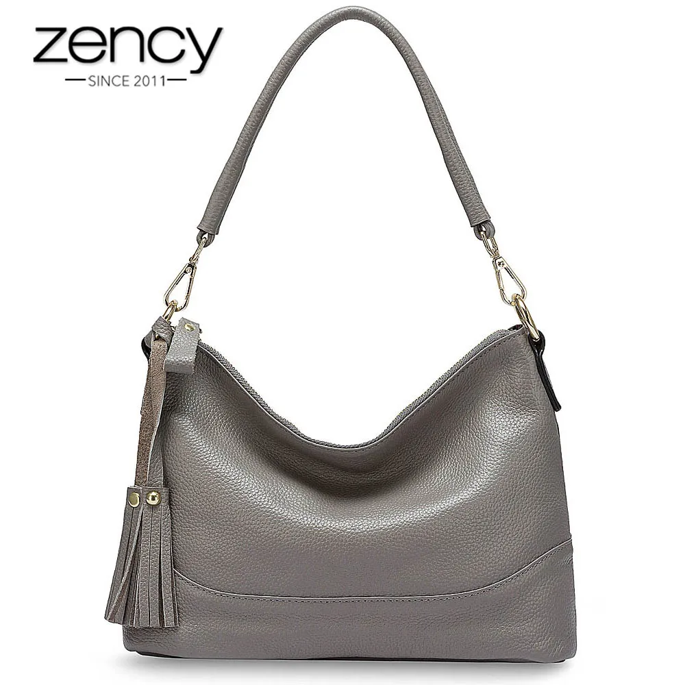 Сумка-хобо Zency женская из 100% натуральной кожи саквояж на плечо мессенджер