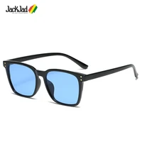 jackjad 2021 fashion cool square style tint ocean lens tr90 sunglasses women rivets brand design sun glasses oculos de sol 616