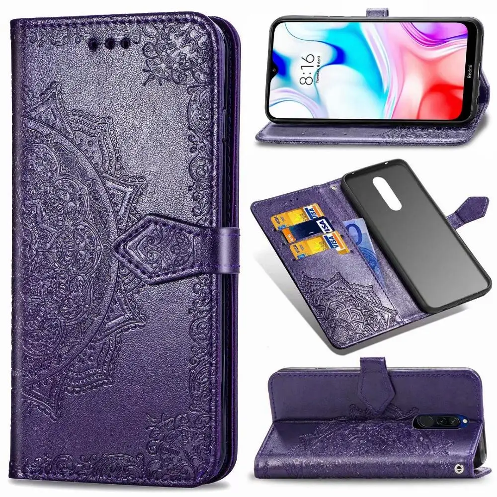 Флип чехол для телефона кожаный Xiaomi Redmi 8 6 6A 5 Plus 4A 4X Note 5A 4 7 Pro 8T 3S Go Mi A3 9T 9 Lite 8A 7A