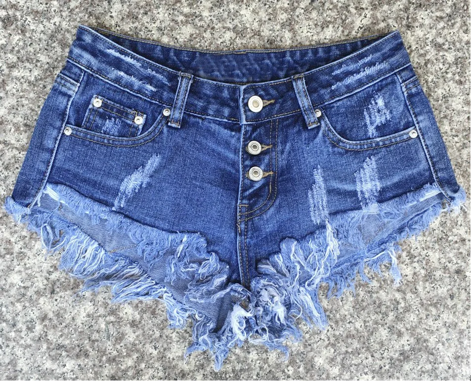 Женские рваные джинсовые шорты в стиле панк винтажная джинсовая ткань с