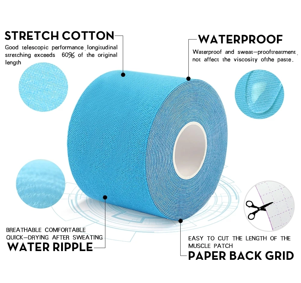 Ленты Kinesio эластичные бандажные наколенники ленты кинезиологические