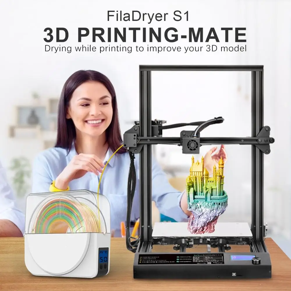 Коробка для хранения филамента 3d-печати SUNLU контейнер наполнителя пла/АБС сухая