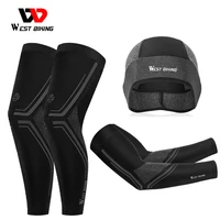 west biking uv protection cycling running arm sleeves fitness basketball ice silk breathable outdoor sport cap arm leg warmers