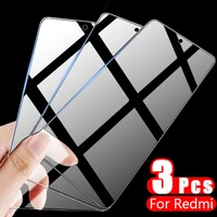 3pcs full cover protective glass xiaomi redmi note 10 7 5 8 pro 8t 9 pro max tempered glass screen protector on redmi 9