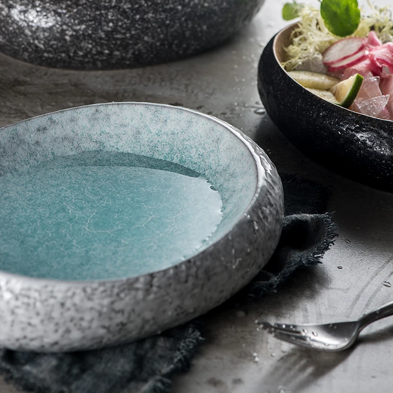 Японская креативная керамическая посуда для морепродуктов тарелка сашими блюдо