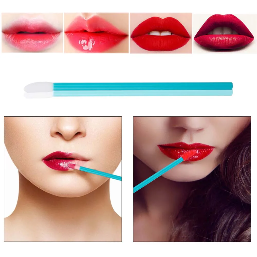 50 шт. блестящие палочки для нанесения туши губ|Аппликатор теней век| |