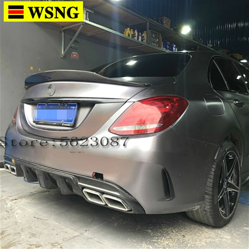 

Carbon Fiber PSM Style Rear Trunk Lip Wing Boot Spoiler For Mercedes-Benz C Class W205 C63 2016-17 Coupe 2 Door & Sedan 4 Door