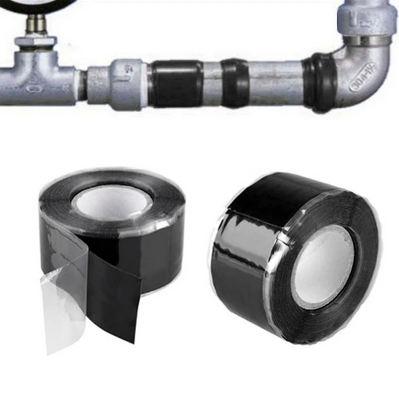 

5/3/2/1Roll Black Silicone Adhesive Sealing Tape Electric High Pressure Tape Water Pipeline Repair Self-adhesive Waterproof Tape