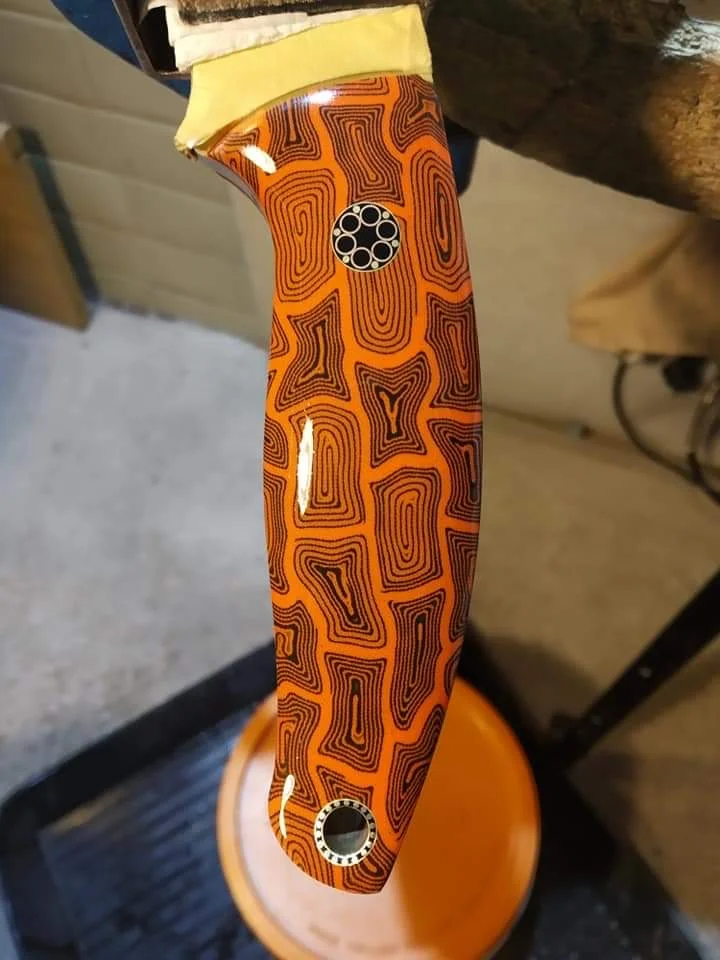 Новый стиль G10 материал ручки ножа дамасский узор рукоятка сделай сам